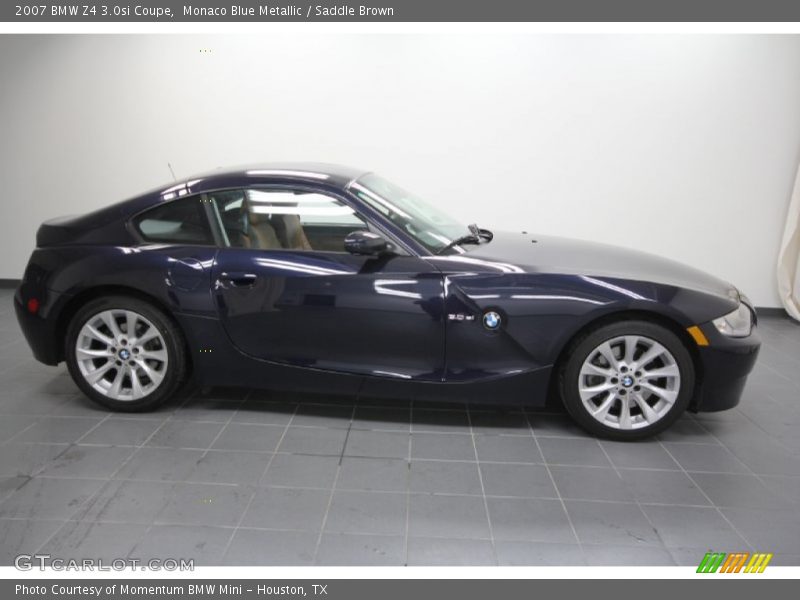 Monaco Blue Metallic / Saddle Brown 2007 BMW Z4 3.0si Coupe