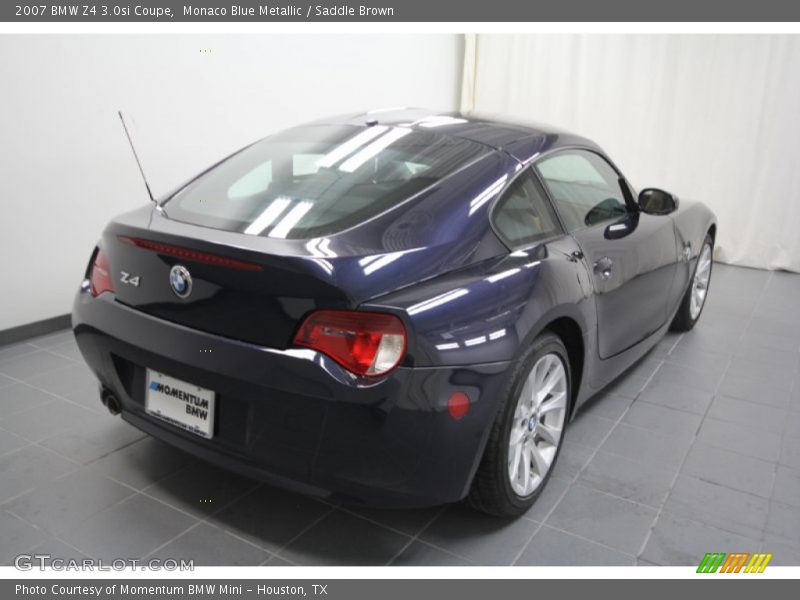 Monaco Blue Metallic / Saddle Brown 2007 BMW Z4 3.0si Coupe