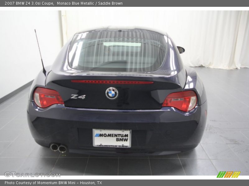 Monaco Blue Metallic / Saddle Brown 2007 BMW Z4 3.0si Coupe