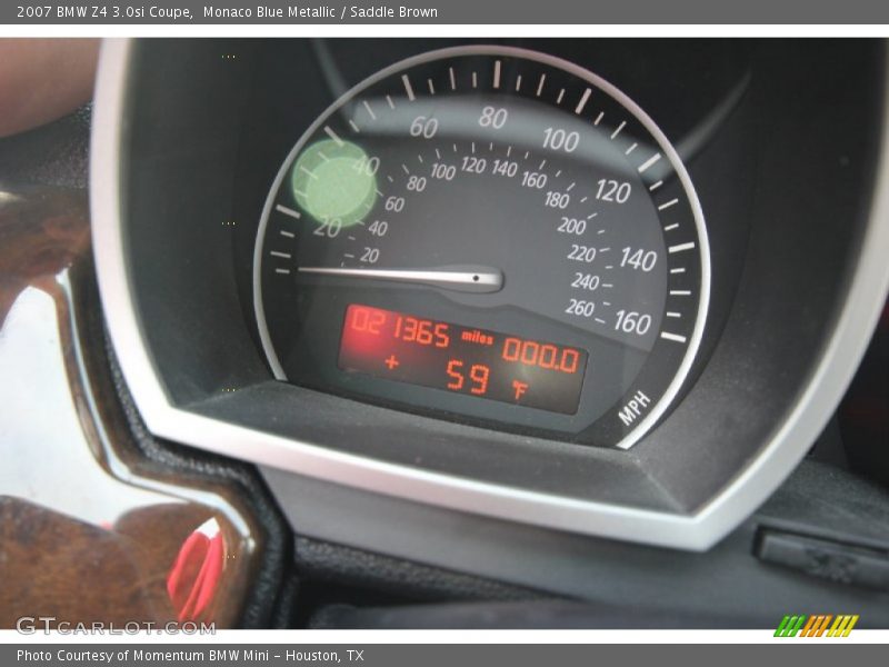 Monaco Blue Metallic / Saddle Brown 2007 BMW Z4 3.0si Coupe