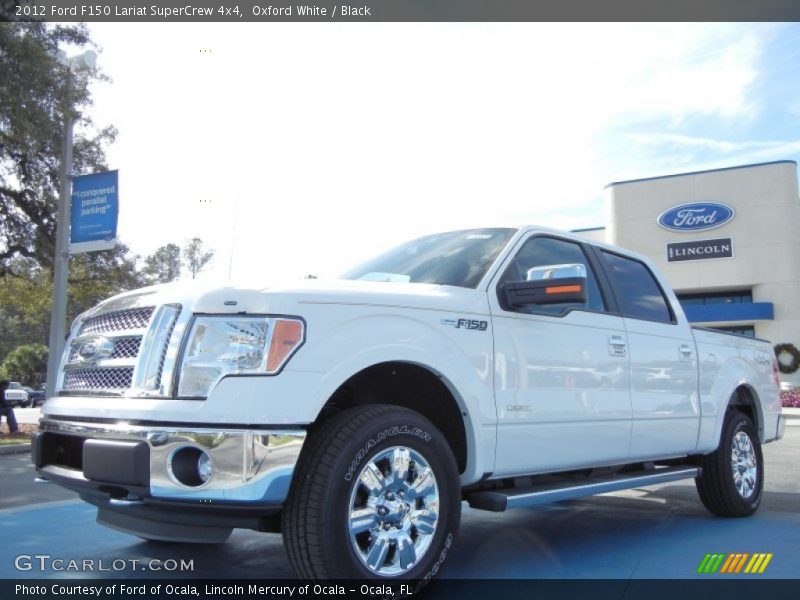 Oxford White / Black 2012 Ford F150 Lariat SuperCrew 4x4