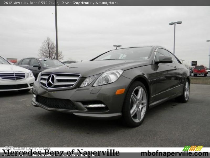 Olivine Gray Metallic / Almond/Mocha 2012 Mercedes-Benz E 550 Coupe