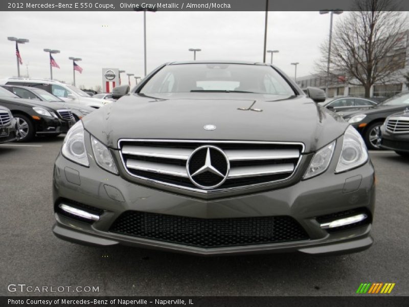 Olivine Gray Metallic / Almond/Mocha 2012 Mercedes-Benz E 550 Coupe