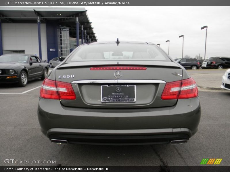 Olivine Gray Metallic / Almond/Mocha 2012 Mercedes-Benz E 550 Coupe