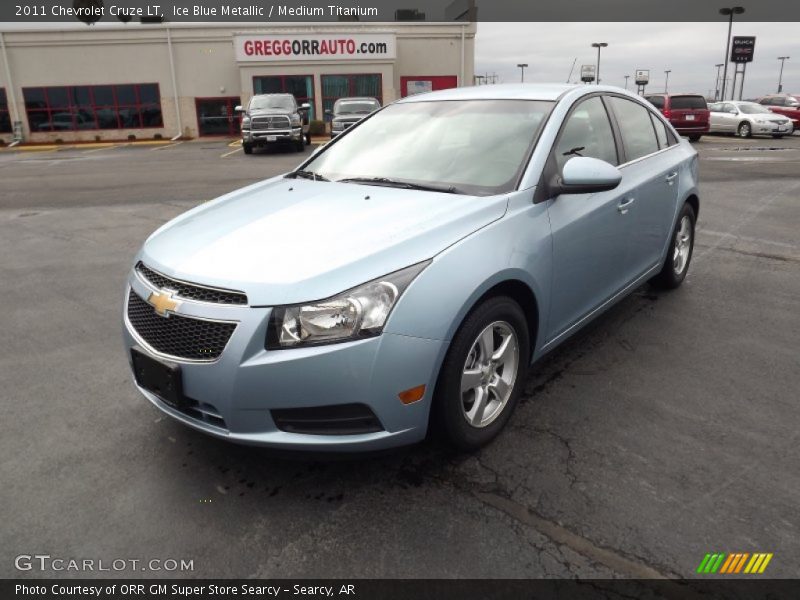 Ice Blue Metallic / Medium Titanium 2011 Chevrolet Cruze LT