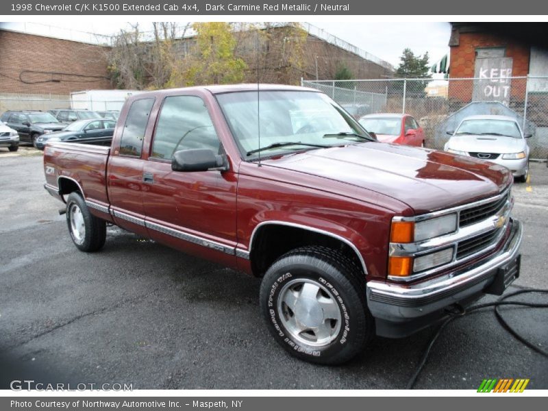 Dark Carmine Red Metallic / Neutral 1998 Chevrolet C/K K1500 Extended Cab 4x4