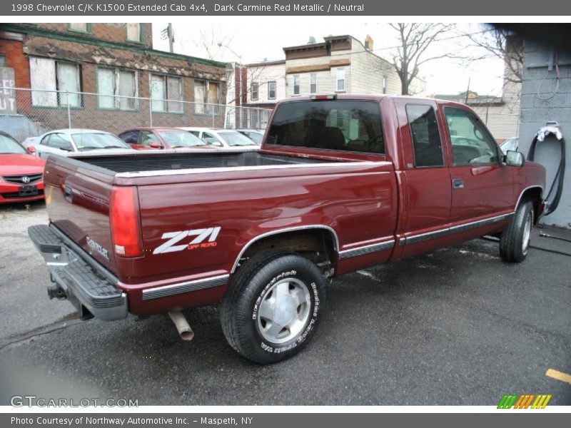 Dark Carmine Red Metallic / Neutral 1998 Chevrolet C/K K1500 Extended Cab 4x4
