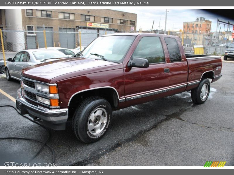 Dark Carmine Red Metallic / Neutral 1998 Chevrolet C/K K1500 Extended Cab 4x4