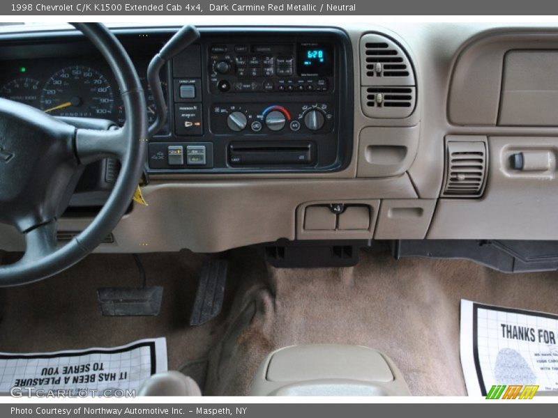 Dark Carmine Red Metallic / Neutral 1998 Chevrolet C/K K1500 Extended Cab 4x4