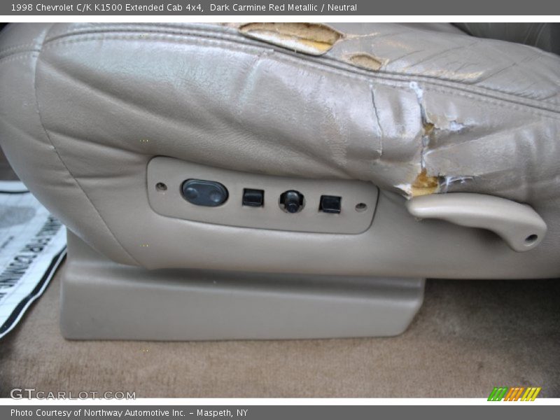 Dark Carmine Red Metallic / Neutral 1998 Chevrolet C/K K1500 Extended Cab 4x4