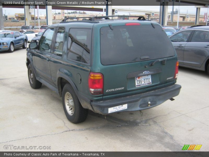 Tropic Green Metallic / Medium Prairie Tan 1999 Ford Explorer Sport