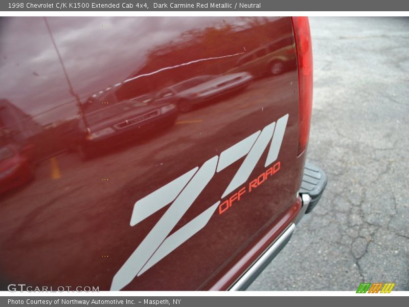 Dark Carmine Red Metallic / Neutral 1998 Chevrolet C/K K1500 Extended Cab 4x4