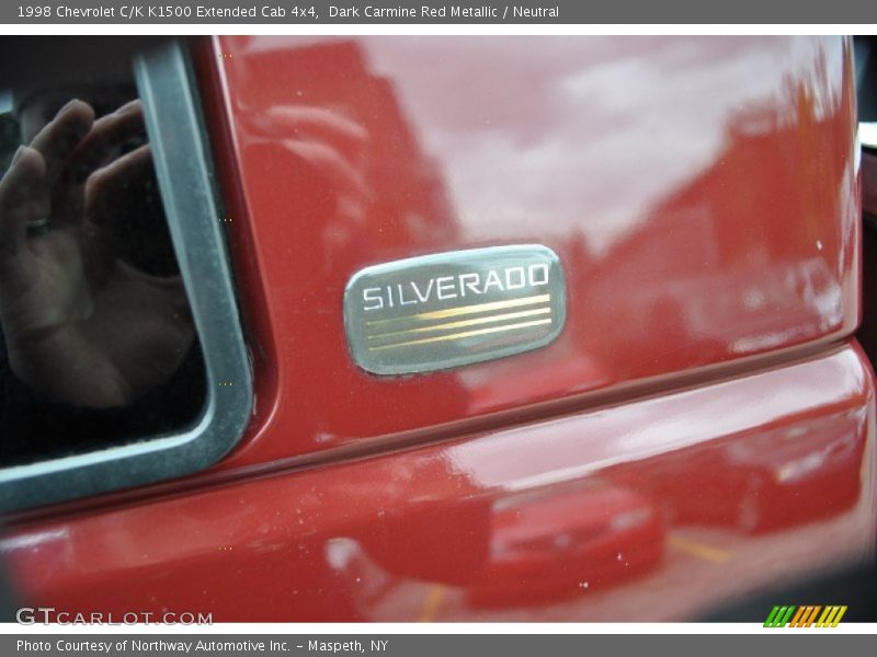 Dark Carmine Red Metallic / Neutral 1998 Chevrolet C/K K1500 Extended Cab 4x4