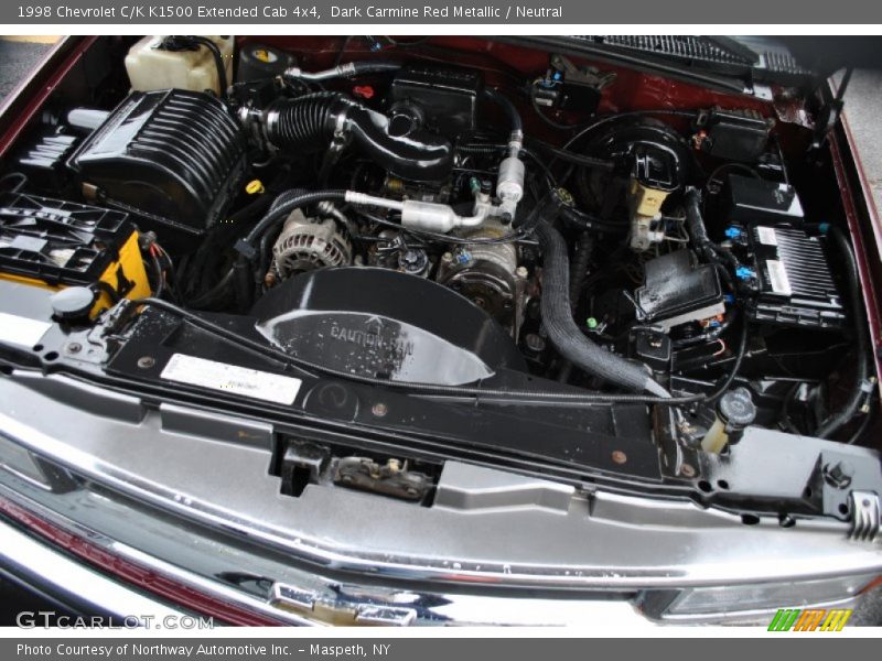 Dark Carmine Red Metallic / Neutral 1998 Chevrolet C/K K1500 Extended Cab 4x4