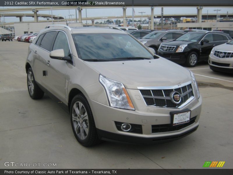 Gold Mist Metallic / Shale/Brownstone 2012 Cadillac SRX Performance