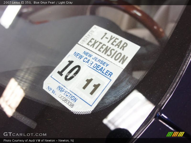 Blue Onyx Pearl / Light Gray 2007 Lexus ES 350