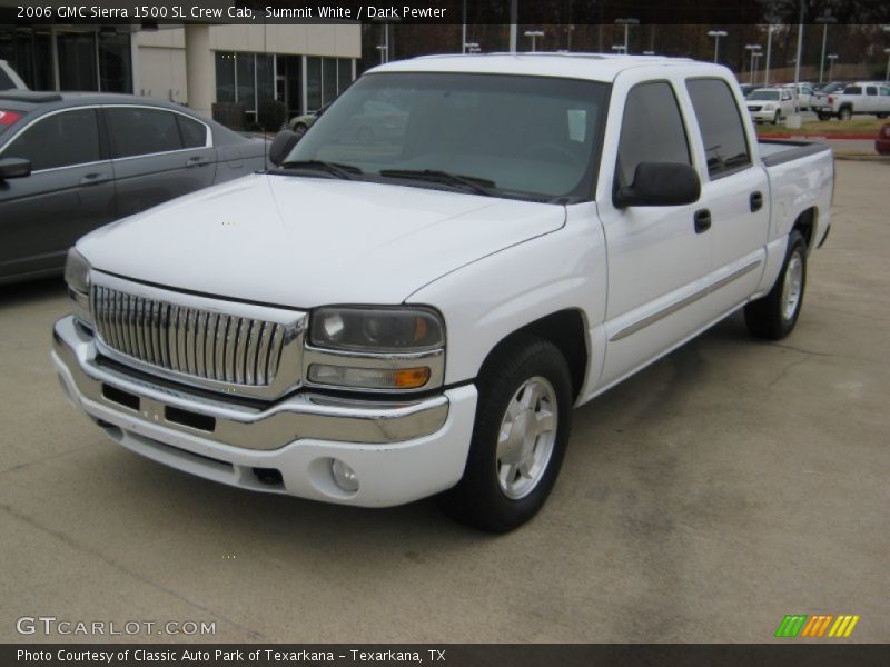 Summit White / Dark Pewter 2006 GMC Sierra 1500 SL Crew Cab