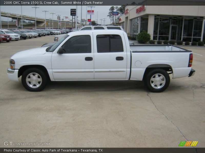 Summit White / Dark Pewter 2006 GMC Sierra 1500 SL Crew Cab