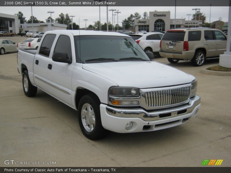 Summit White / Dark Pewter 2006 GMC Sierra 1500 SL Crew Cab