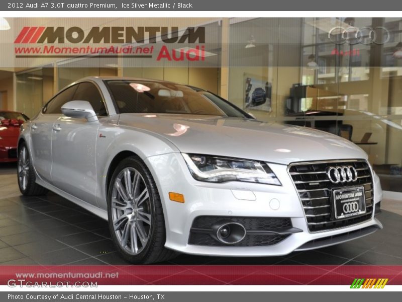Ice Silver Metallic / Black 2012 Audi A7 3.0T quattro Premium