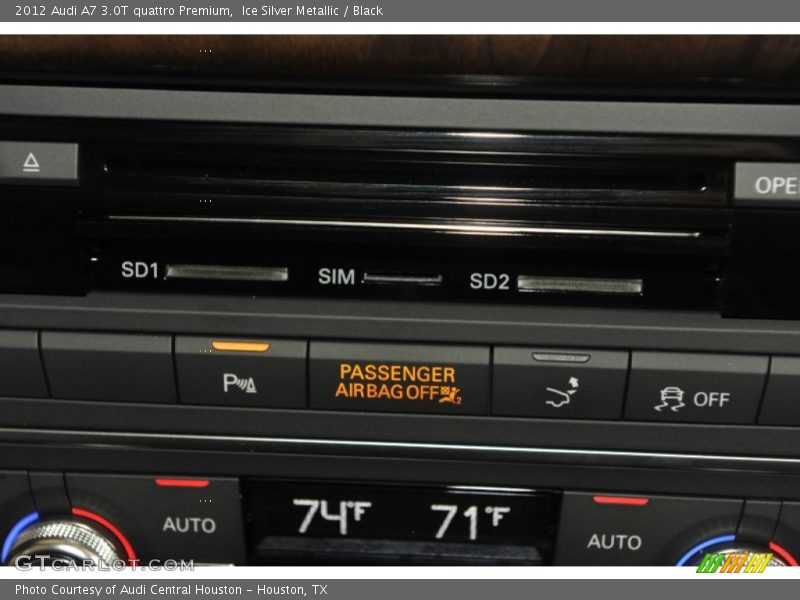 Ice Silver Metallic / Black 2012 Audi A7 3.0T quattro Premium