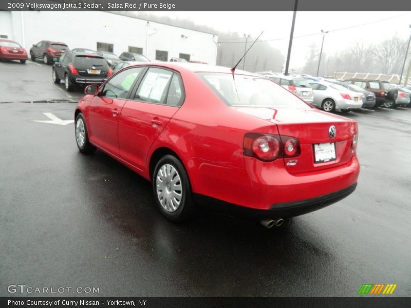 Salsa Red / Pure Beige 2009 Volkswagen Jetta S Sedan