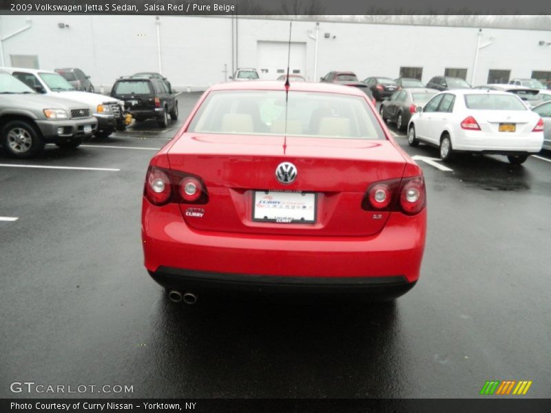 Salsa Red / Pure Beige 2009 Volkswagen Jetta S Sedan