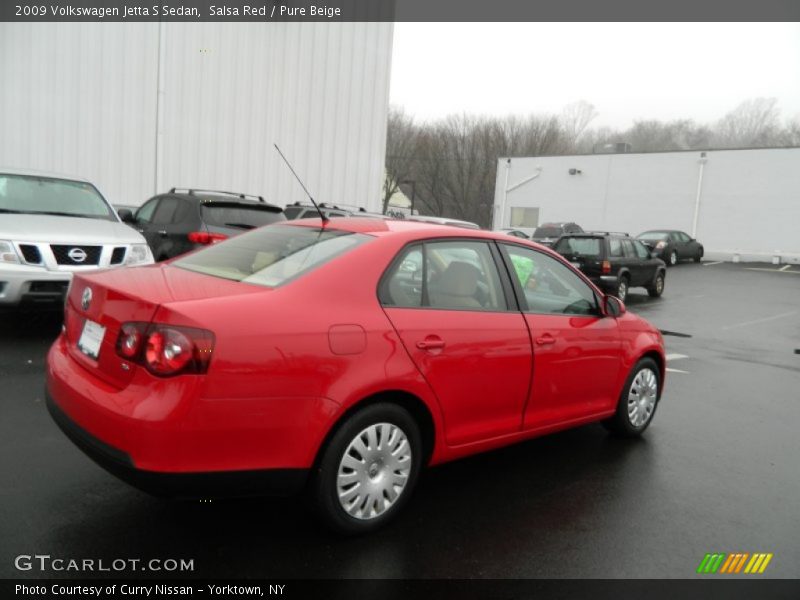 Salsa Red / Pure Beige 2009 Volkswagen Jetta S Sedan