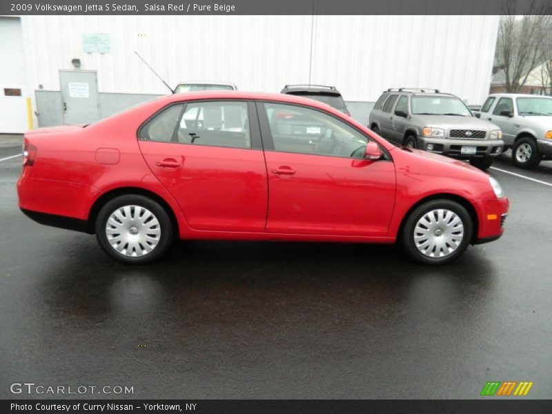 Salsa Red / Pure Beige 2009 Volkswagen Jetta S Sedan