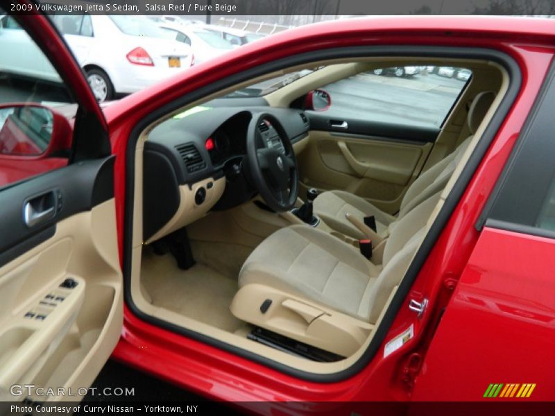 Salsa Red / Pure Beige 2009 Volkswagen Jetta S Sedan