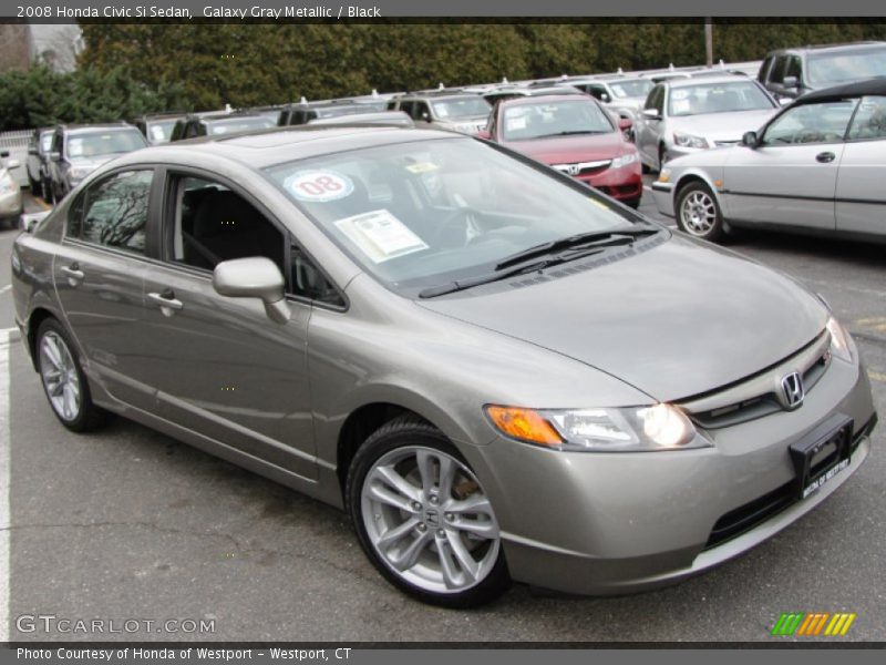Galaxy Gray Metallic / Black 2008 Honda Civic Si Sedan