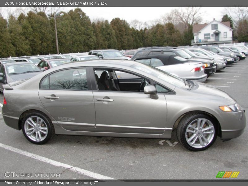 Galaxy Gray Metallic / Black 2008 Honda Civic Si Sedan