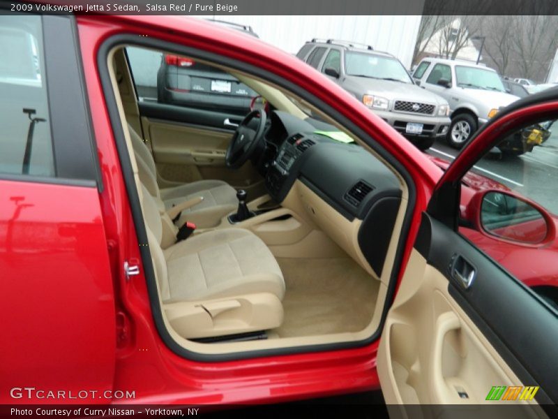 Salsa Red / Pure Beige 2009 Volkswagen Jetta S Sedan