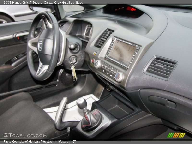 Galaxy Gray Metallic / Black 2008 Honda Civic Si Sedan