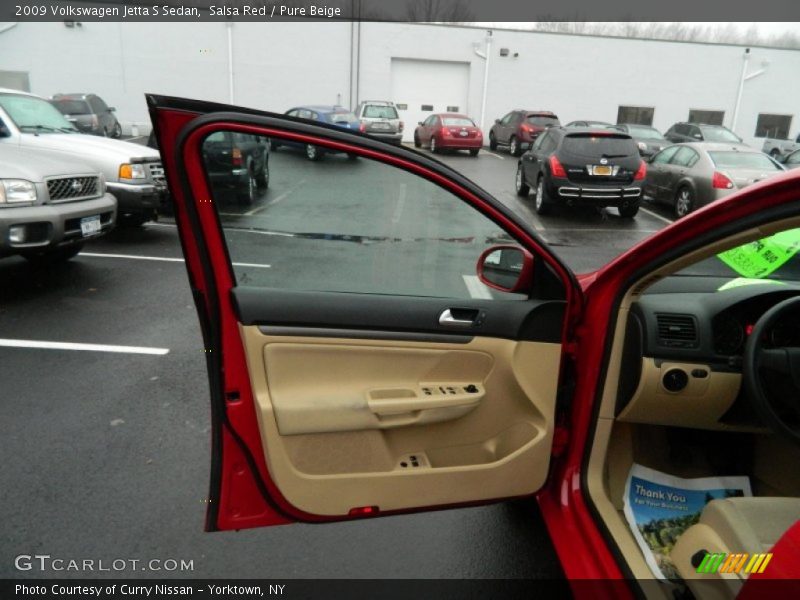 Salsa Red / Pure Beige 2009 Volkswagen Jetta S Sedan