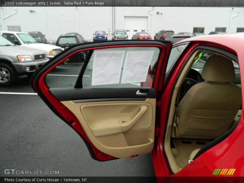 Salsa Red / Pure Beige 2009 Volkswagen Jetta S Sedan