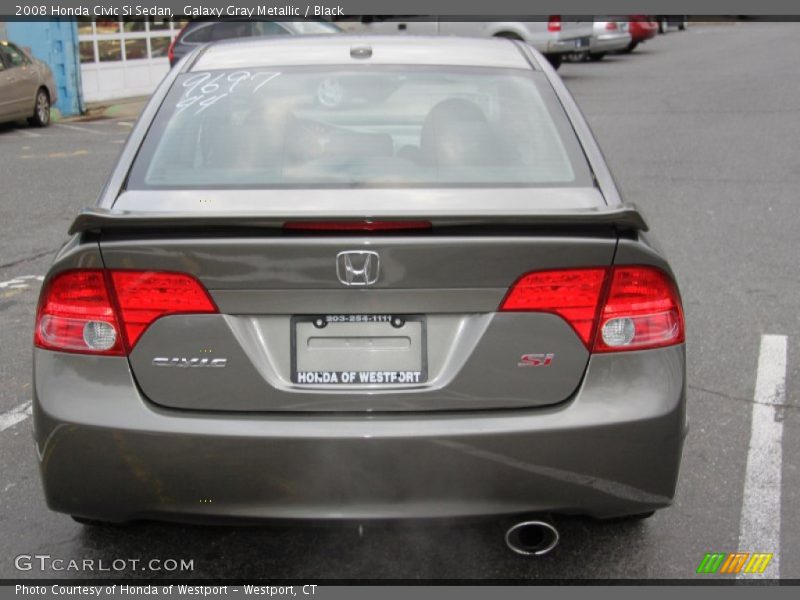 Galaxy Gray Metallic / Black 2008 Honda Civic Si Sedan