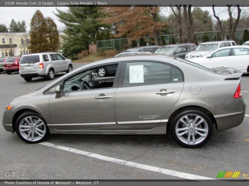 Galaxy Gray Metallic / Black 2008 Honda Civic Si Sedan