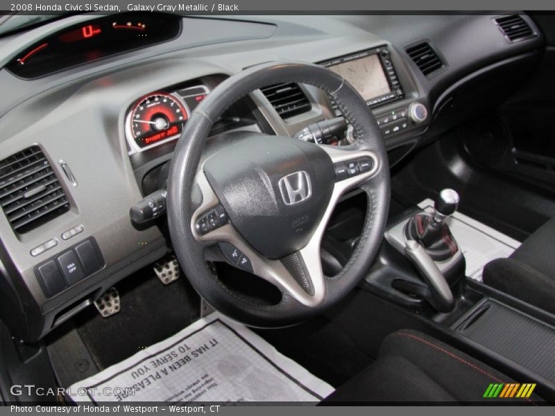 Galaxy Gray Metallic / Black 2008 Honda Civic Si Sedan