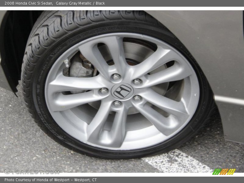 Galaxy Gray Metallic / Black 2008 Honda Civic Si Sedan