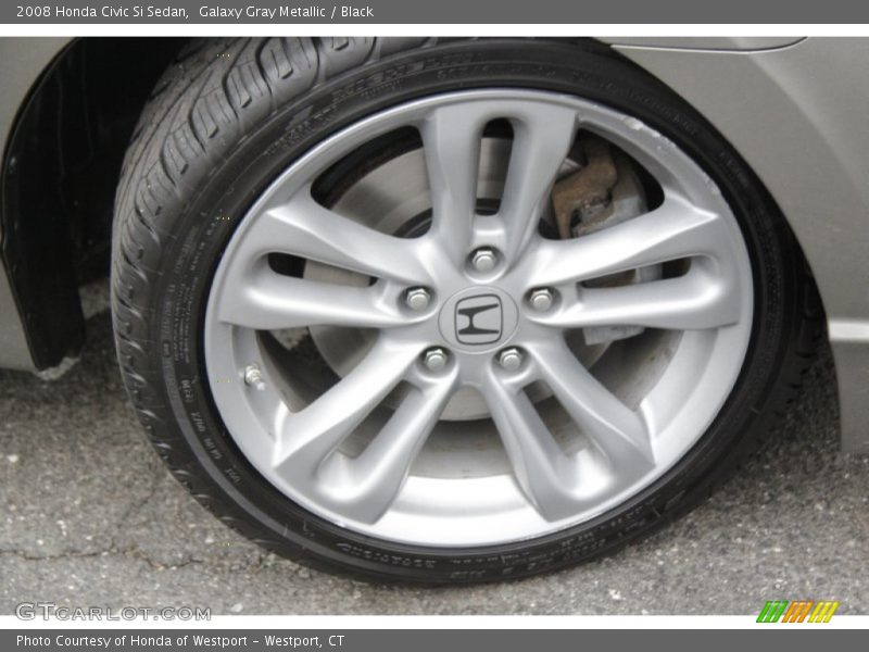 Galaxy Gray Metallic / Black 2008 Honda Civic Si Sedan