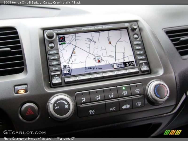 Galaxy Gray Metallic / Black 2008 Honda Civic Si Sedan