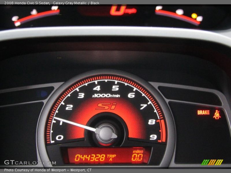 Galaxy Gray Metallic / Black 2008 Honda Civic Si Sedan