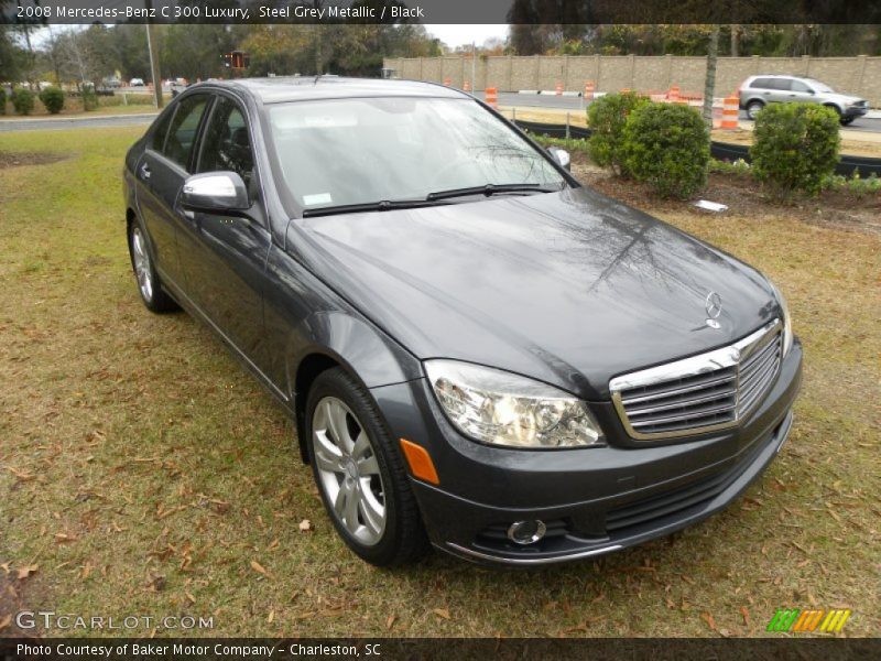 Steel Grey Metallic / Black 2008 Mercedes-Benz C 300 Luxury