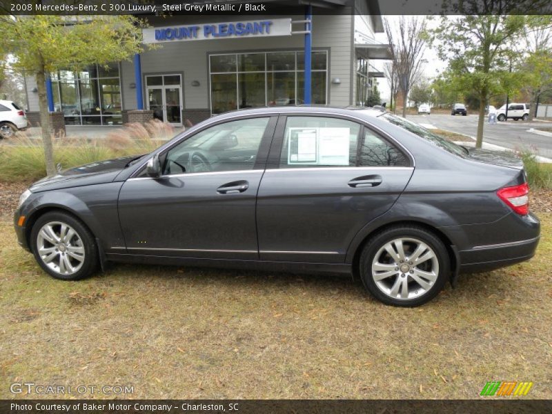 Steel Grey Metallic / Black 2008 Mercedes-Benz C 300 Luxury