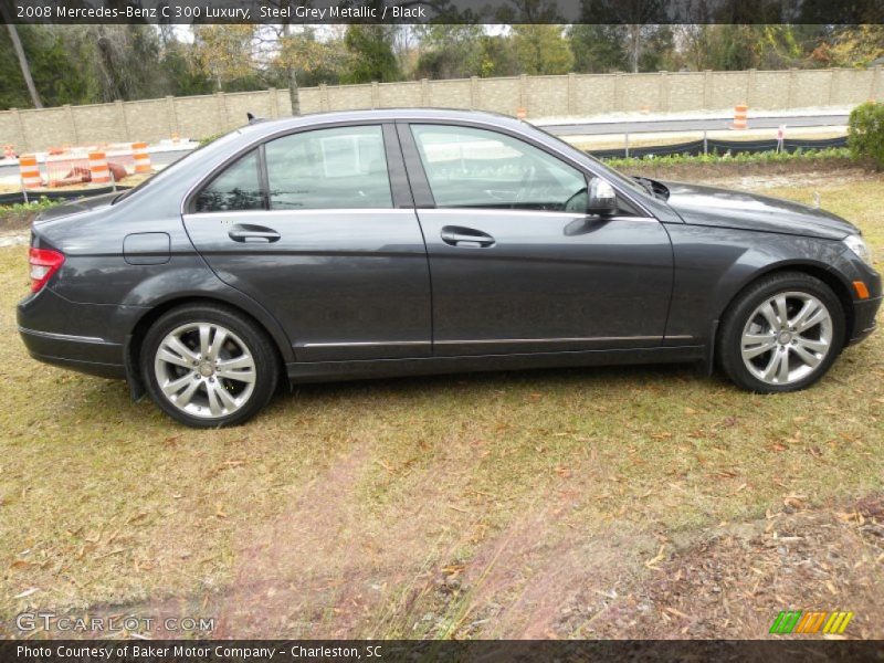 Steel Grey Metallic / Black 2008 Mercedes-Benz C 300 Luxury