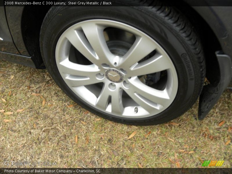 Steel Grey Metallic / Black 2008 Mercedes-Benz C 300 Luxury