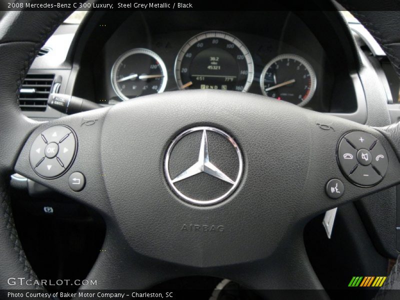 Steel Grey Metallic / Black 2008 Mercedes-Benz C 300 Luxury