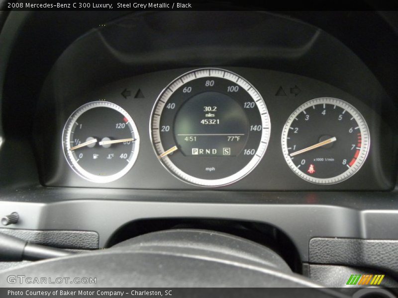 Steel Grey Metallic / Black 2008 Mercedes-Benz C 300 Luxury