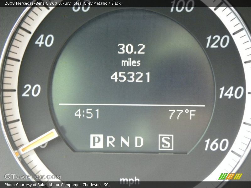 Steel Grey Metallic / Black 2008 Mercedes-Benz C 300 Luxury